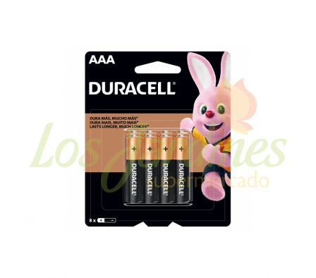 PILAS DURACELL AAA X 8 UNID.