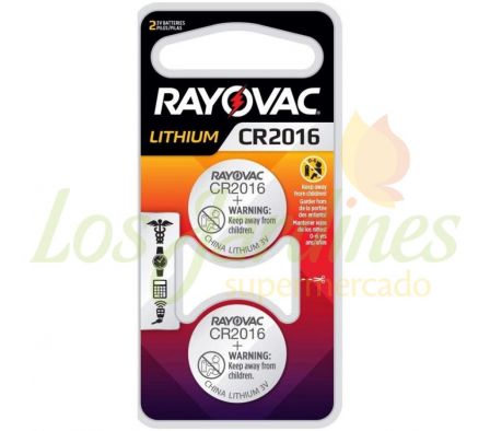 PILAS RAYOVAC CR2016 x2U