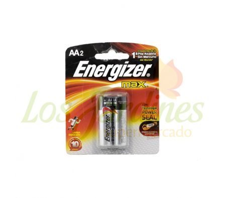 PILA ENERGIZER ALCALINA AA PEQUEÑA BP 2UN