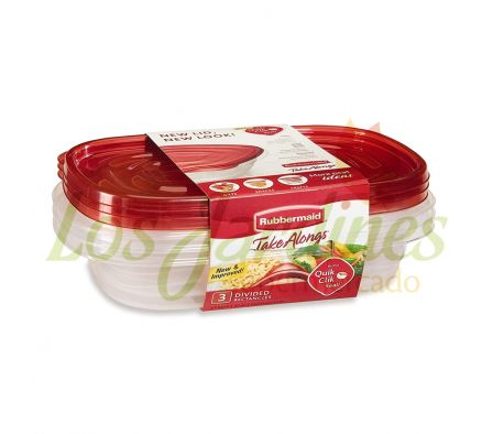ENVASE RECTANGULAR TEKE ALONG RUBBERMAID 950 ML