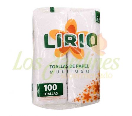TOALLA DE PAPEL LIRIO D.H 2 X 50 UN.-