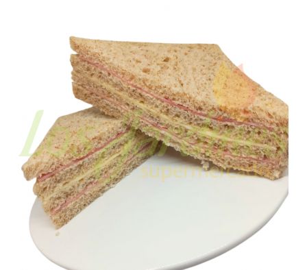 SANDWICH TRIANGULAR JAMON Y QUESO-INTEGRAL X UN