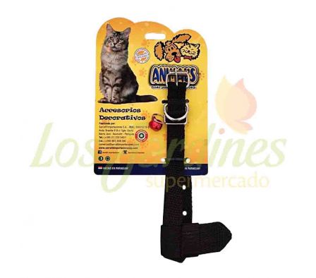 COLLAR P/GATO CASCABEL S/E 1 UN AJUSTABLE ANIMAL'