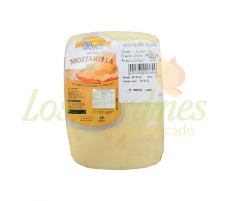 QUESO BLANDO MUZZARELLA LOS COLONOS X KG