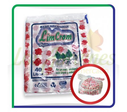 BOLSA P/RESIDUO FLOREADA PLASTICOLOR