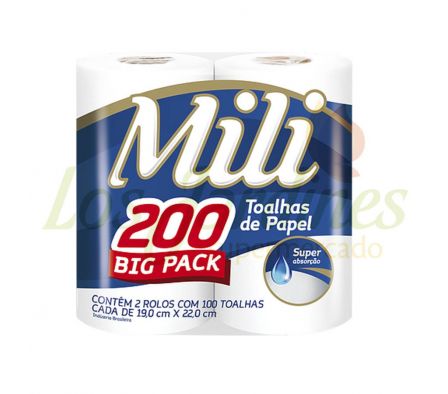 TOALLA PARA COCINA MILI 200 HOJAS 2UN