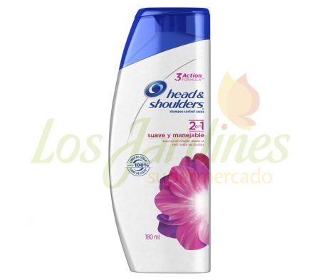 SHAMPOO 2 EN 1 SUAVE Y MANEJABLE HEAD 180 ML