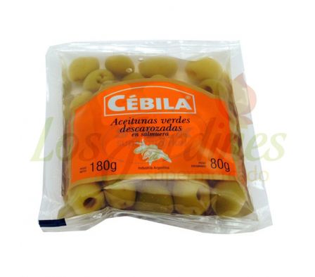 ACEITUNA VERDE DESCAROZADO SACHET CEBILA 80 GRS