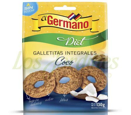 GALLETITA INTEGRAL SIN AZUCAR COCO GERMANO 130 G