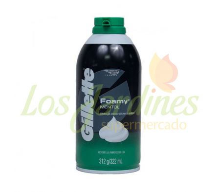 FOAMY MENTOL GILLETTE 312 GRS