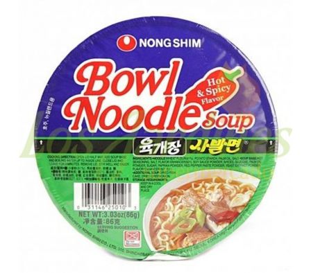 NOODLE BOWL NONGSHIM SOUP HOT&SPICY 86G