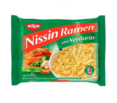 FIDEOS SABOR VERDURAS NISSIN RAMEN 65G