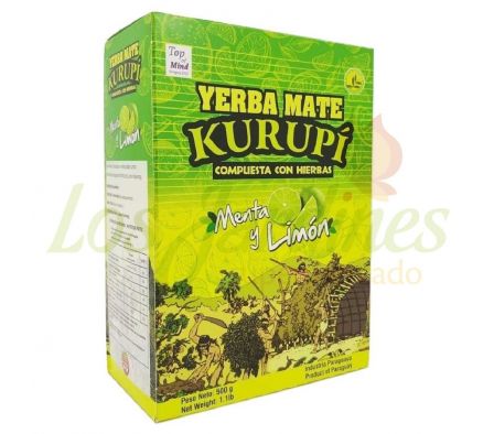 YERBA MATE COMPUESTA MENTA Y LIMON KURUPI 500G