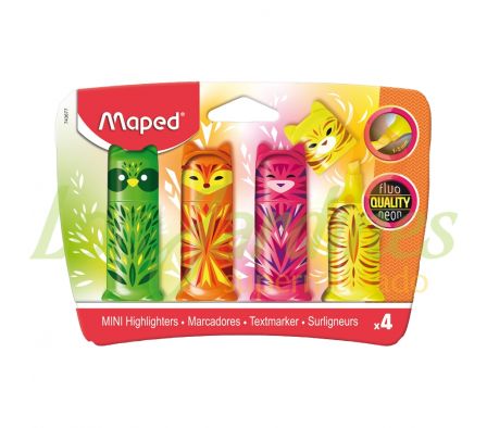 MARCADOR MAPED TEXTO MINI CUTE x 4U