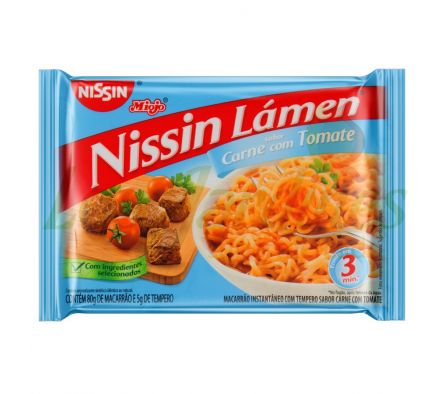 FIDEOS LAMEN CARNE CON TOMATE NISSIN 85G