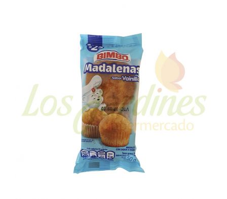 MADALENAS BIMBO VAINILLA 2 PIEZAS 80GR