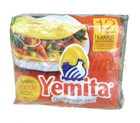 HUEVOS YEMITA TIPO GRANDE ENV. ECON 12 UNI.,..--