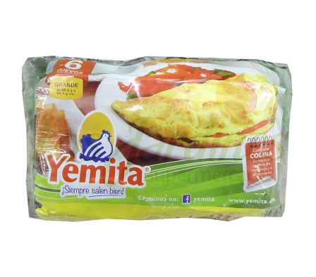 HUEVOS YEMITA TIPO GRANDE ENV. ECON 6 UNI.,..