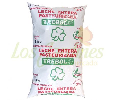 LECHE SACHET PVC ENTERA TREBOL 1 LT-
