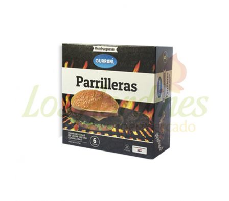 HAMBURGUESAS DE CARNE PARRILLERA GUARANI 6 UNID
