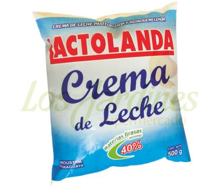 CREMA DE LECHE SACHET LACTOLANDA 1/2 LITRO