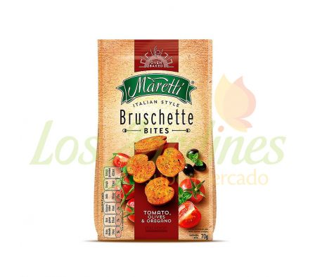 TOSTADITA MARETTI TOMATE, OLIVA Y OREGANO 70 GR.