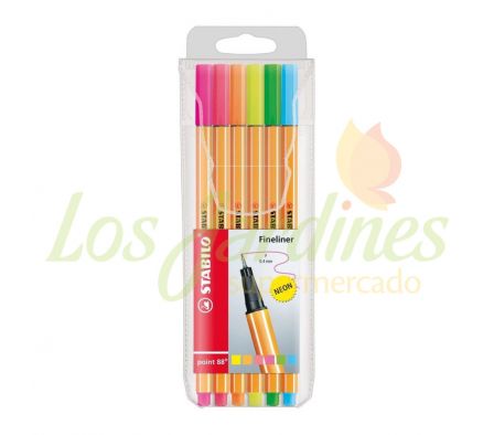 POINT 88 NEON ESTUCHE X 6 STABILO RF.88/6-1