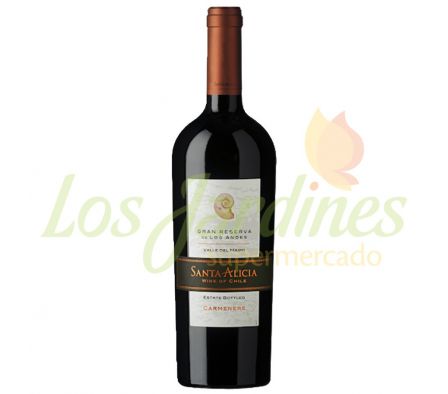 VINO GRAN RESERVA CARMENERE SANTA ALICIA 750ML;