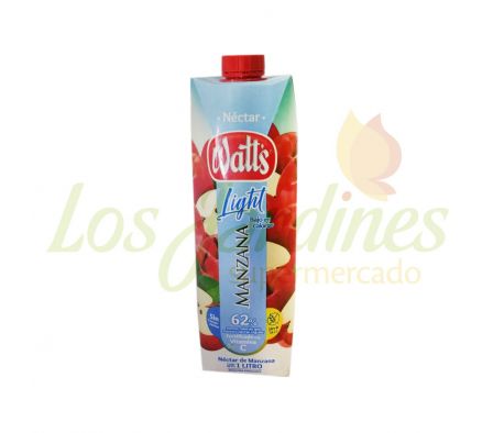 JUGO NECTAR DE MANZANA LIGHT WATTS 1 LT