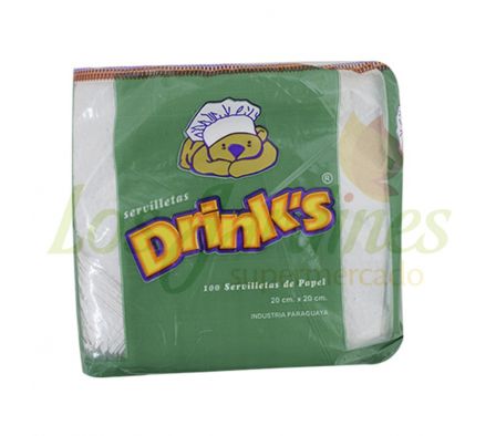 SERVILLETA DE PAPEL DRINKS 100 UNID: