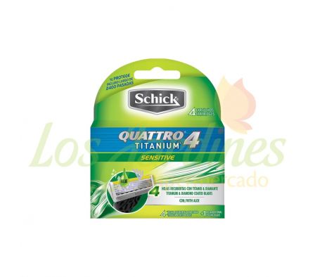 CARTUCHO RASURADOR SCHICK QUATTRO TITANIUM
