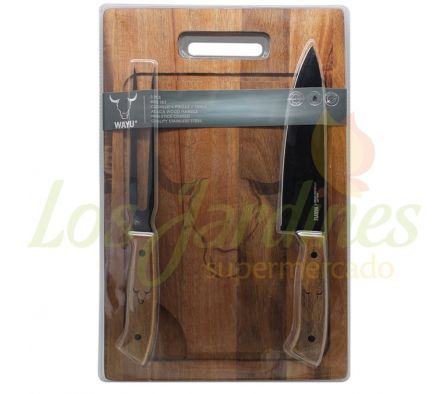 SET TABLA CUCHILLO TENEDOR WAYU PRM