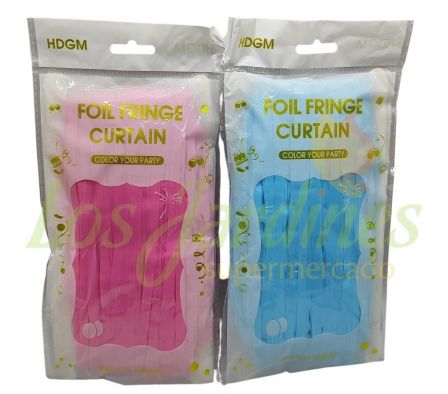 CORTINA PASTEL ROSA /CELESTE