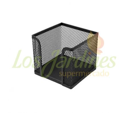 CUBO PORTA NOTAS FOSKA METÁLICO NEGRO UNI