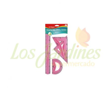 KEYROAD JUEGO GEOMETRICO FLEXIBLE 30CM 4UN