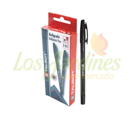 TALBOT BOLIGRAFO CAJA X12 UNDS NEGRO
