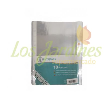 HOJA ALAMO FOLIO A4 PROPLAST X 10UN REF.SP3908