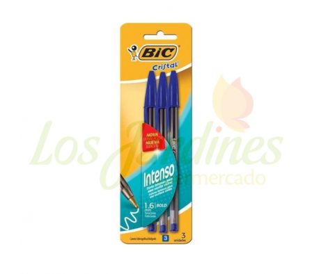 BOLIGRAFO BIC CRISTAL AZUL 3UN