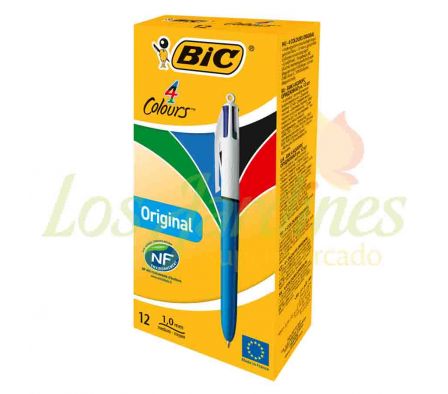 BOLIGRAFO BIC 4 COLORES X 12