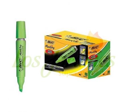 RESALTADOR MARKING VERDE 12UN