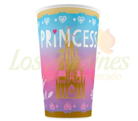 VASO COTILLON PRINCESAS 6U