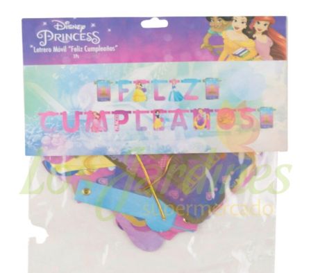 LETRERO FELIZ CUMPLEAÑOS PRINCESAS