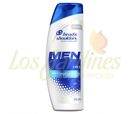 SHAMPOO H&S 3 EN 1 LIMPIA PROTEGE SUAVIZA 375 ML