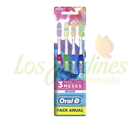 PACK ANUAL CEPILLO ORAL-B  X 4UNI