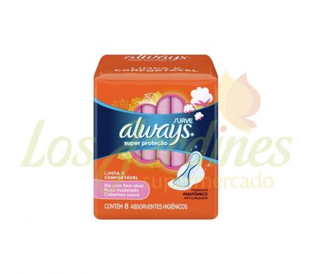 ABSORVENTE SUPER PROTECCION SUAVE ALWAYS X 8 UNI