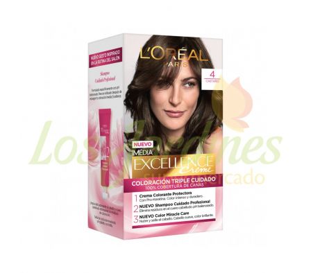 KIT COLORACION CASTAÑO EXCELLENCE N° 4