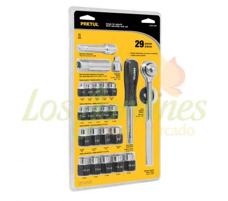 JUEGO DE DADOS, CUADRO 1/4 Y 3/8 29 PI:_