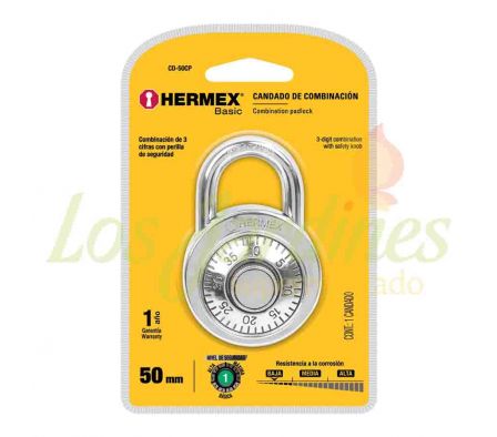 CANDADO COMBI.ACERO 50 MM REF. 23525