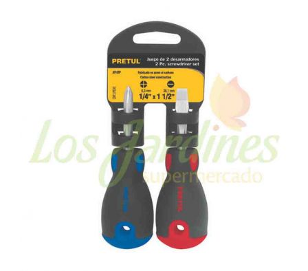 DESTORNILLADOR CORTO JGO. 2 PZ