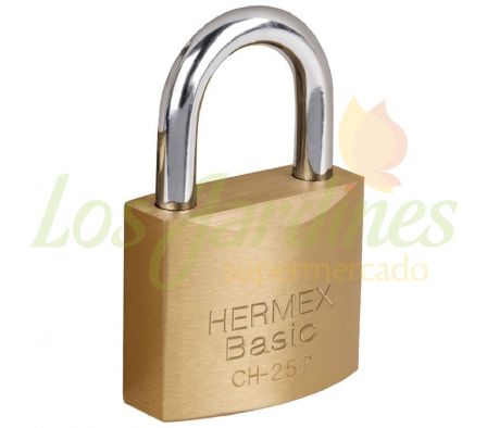 CANDADO DE HIERRO LATON CORTO 25MM